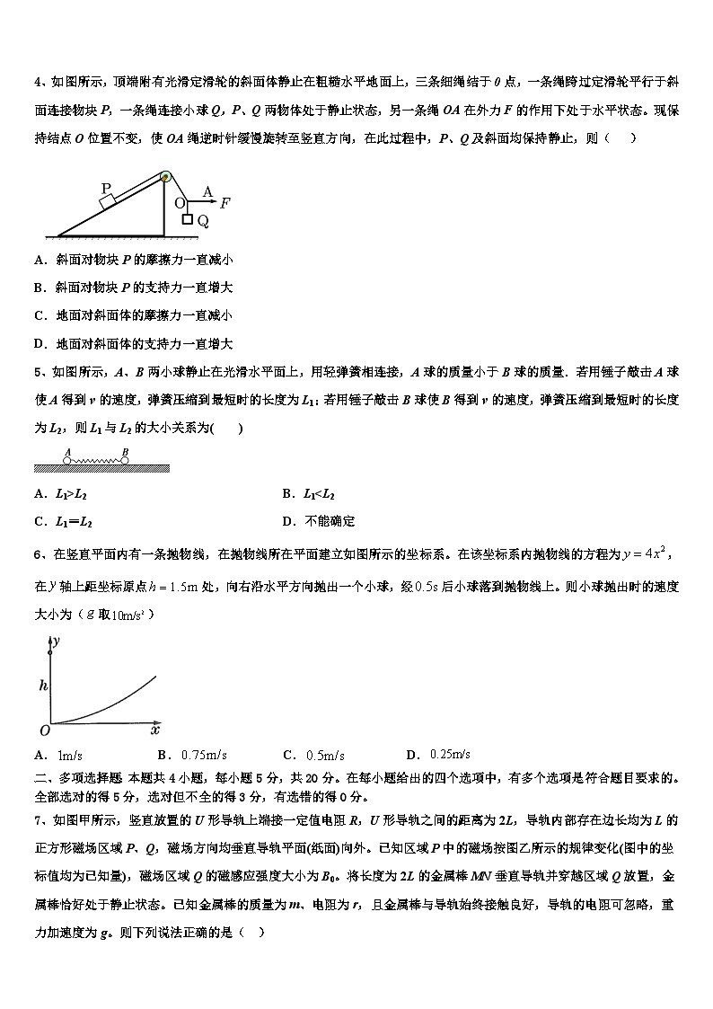2026届新乡市重点中学高考仿真卷物理试卷含解析第2页