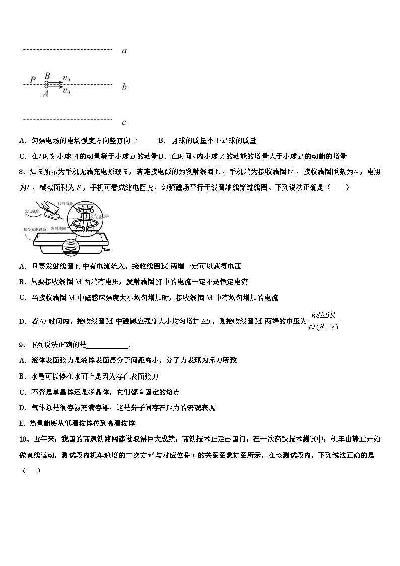 2026届宜春市重点中学高考冲刺押题（最后一卷）物理试卷含解析第3页