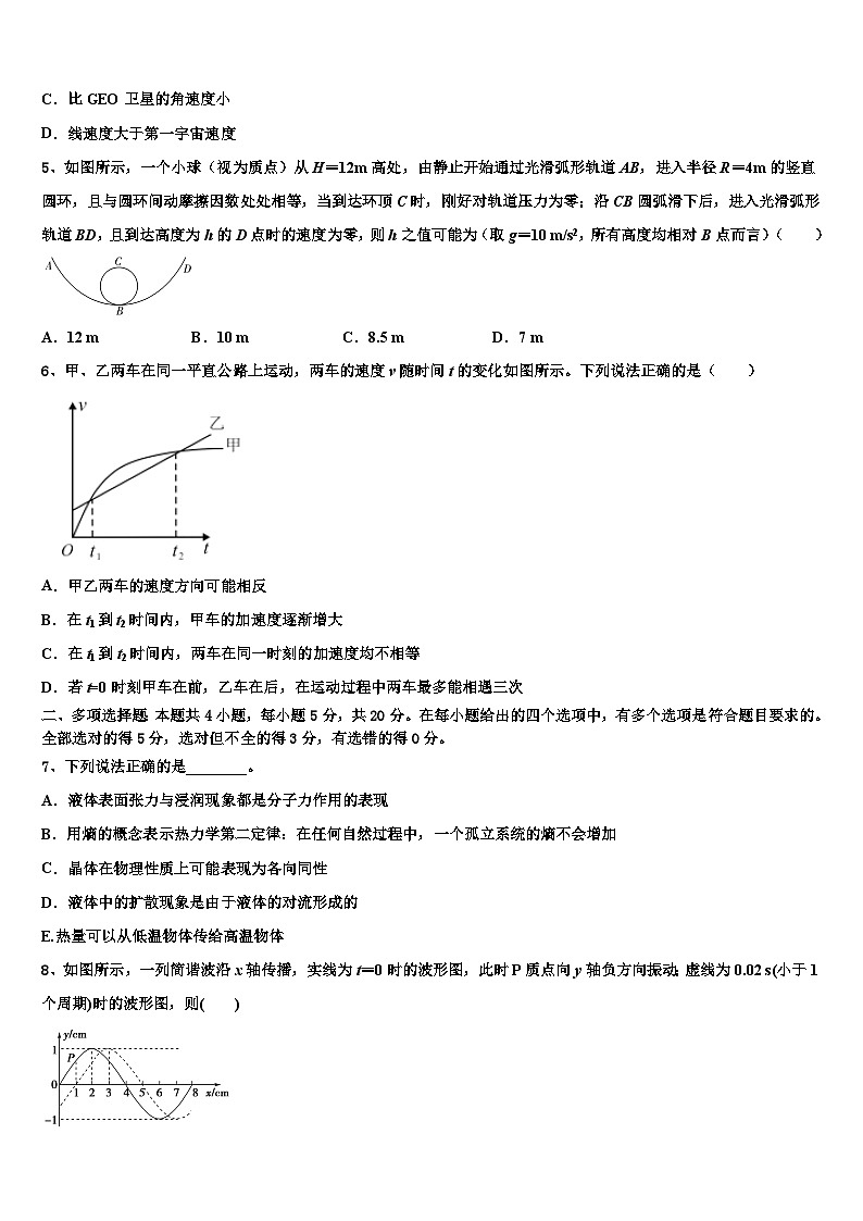 2026届兴义市第八中学高三考前热身物理试卷含解析第2页