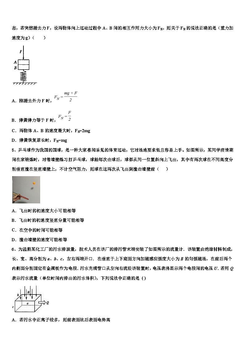 2026届兴义市第八中学高三第二次调研物理试卷含解析第2页