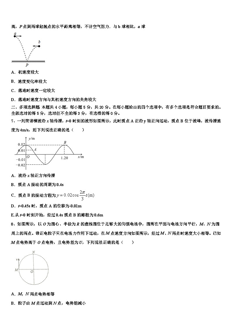 2026届云南省楚雄州南华县民中高三第二次调研物理试卷含解析第3页