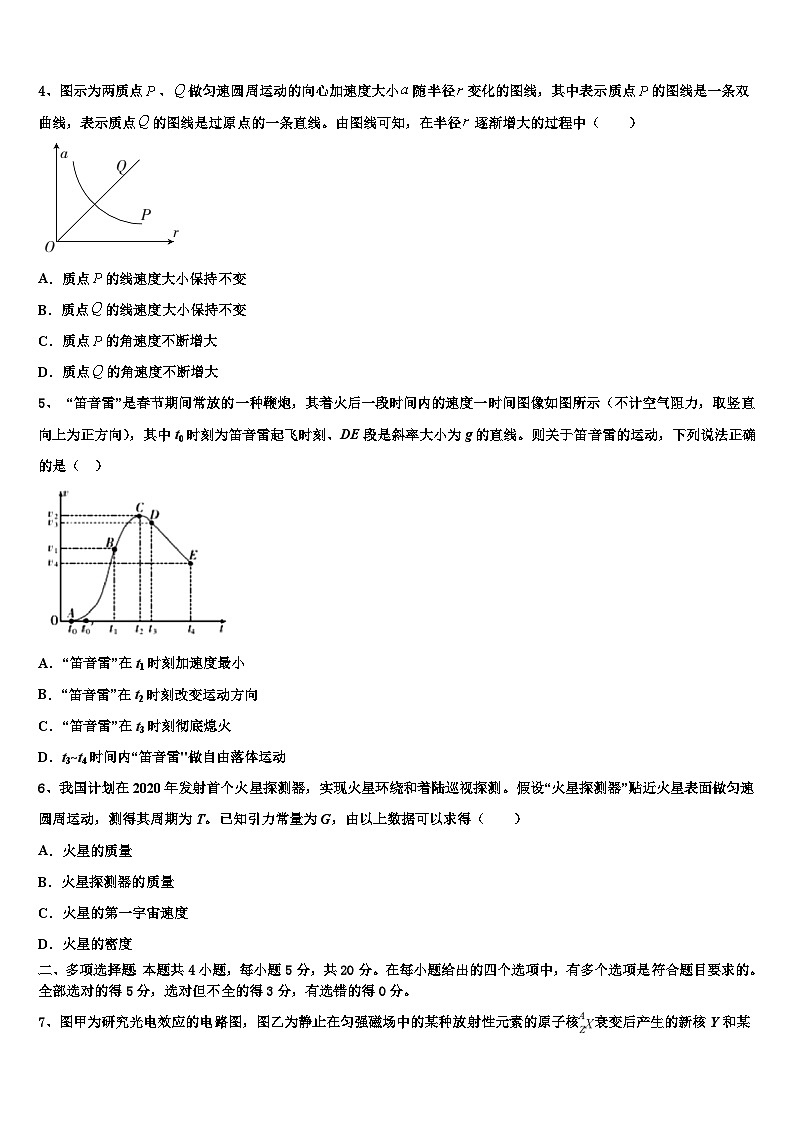 2026届新疆维吾尔自治区五大名校高三考前热身物理试卷含解析第2页