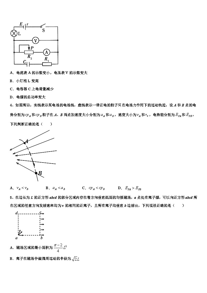 2026届新疆维吾尔自治区行知学校高三下学期一模考试物理试题含解析第2页