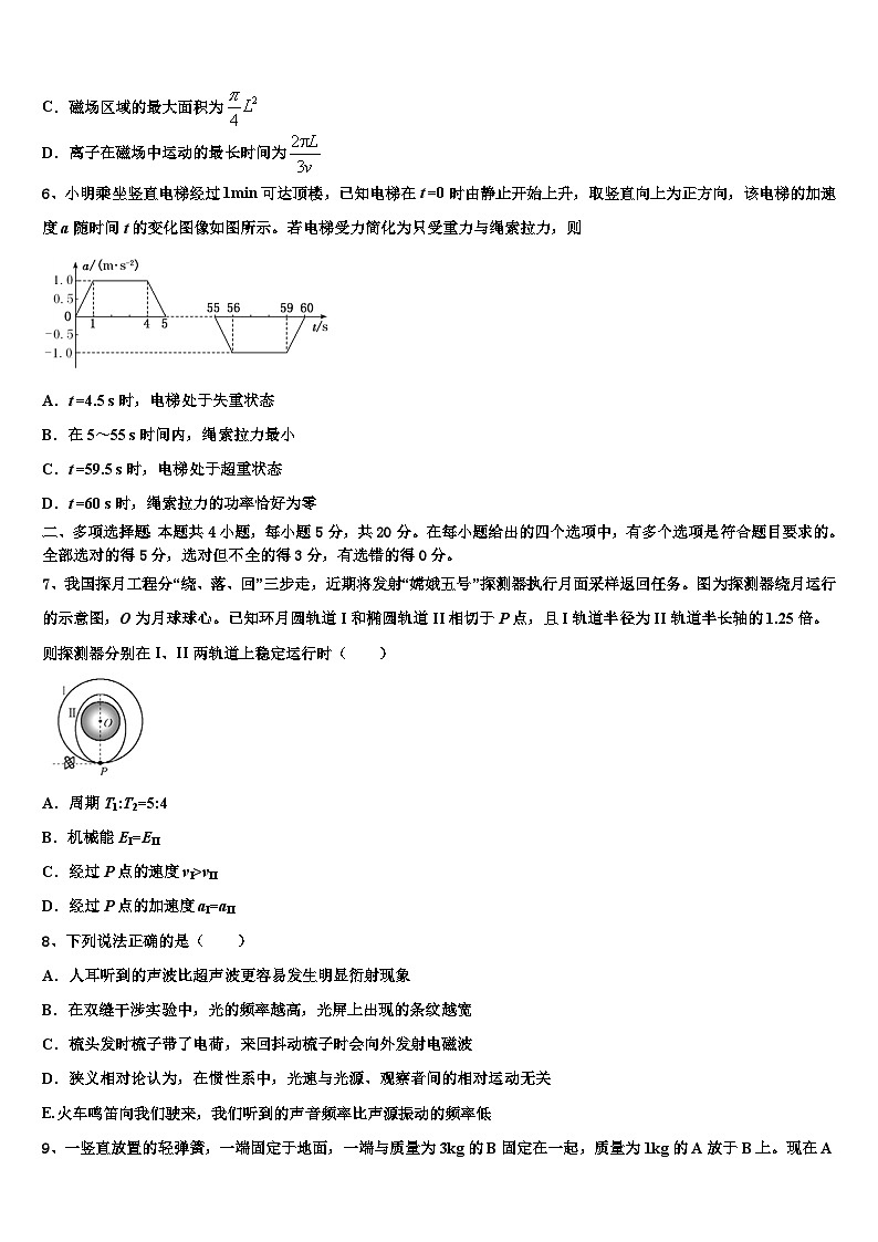 2026届新疆维吾尔自治区行知学校高三下学期一模考试物理试题含解析第3页