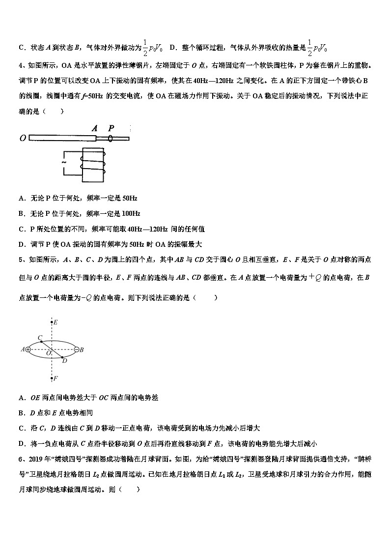2026届新疆吐鲁番市高昌区第二中学高三冲刺模拟物理试卷含解析第2页
