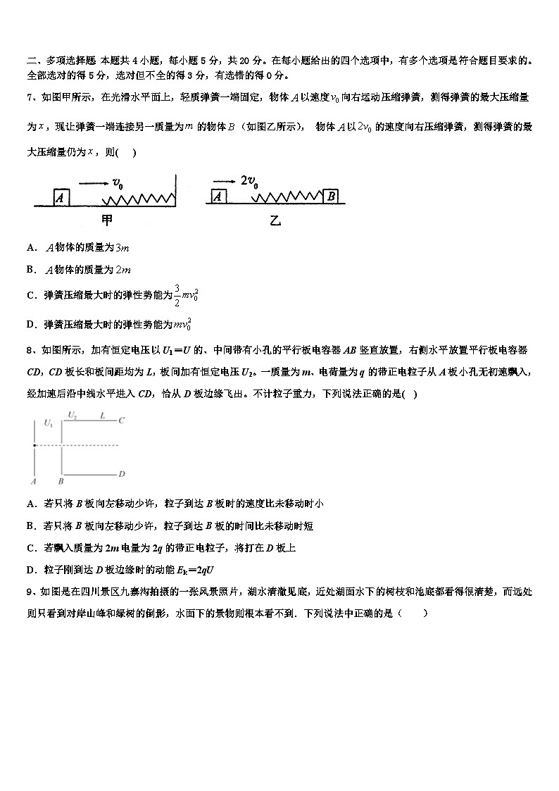 2026届新疆乌鲁木齐市名校高三3月份模拟考试物理试题含解析第3页
