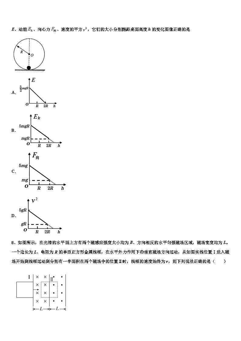 2026届新疆乌鲁木齐高三一诊考试物理试卷含解析第3页