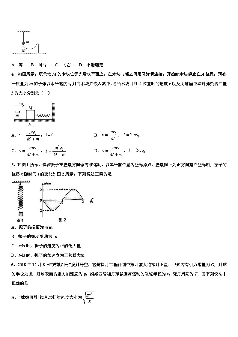2026届新疆克拉玛依市北师大克拉玛依附属中学高三六校第一次联考物理试卷含解析第2页