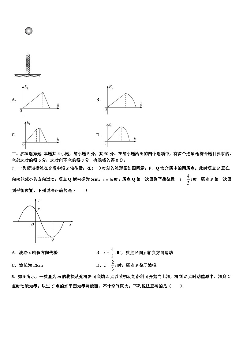 2026届新疆昌吉州教育共同体高三二诊模拟考试物理试卷含解析第3页