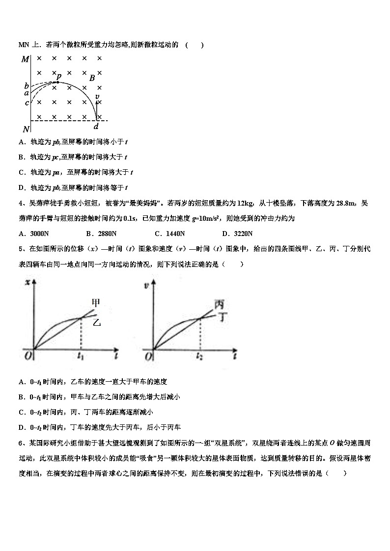 2026届新疆昌吉市教育共同体高三适应性调研考试物理试题含解析第2页
