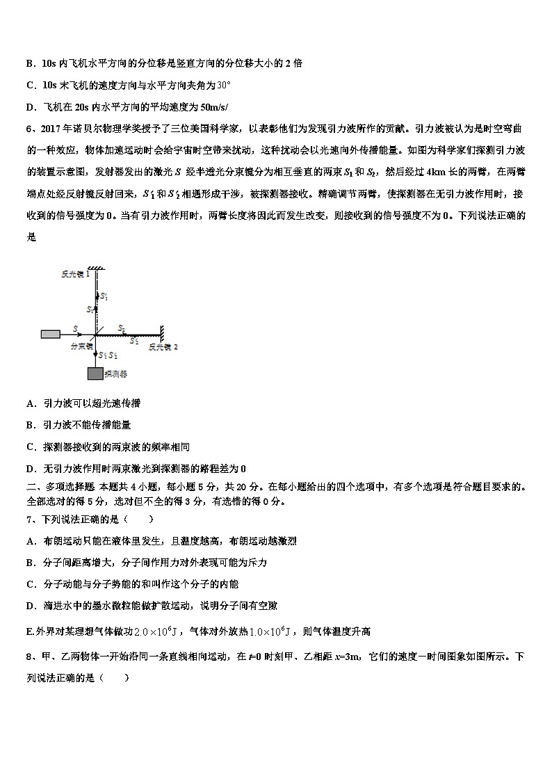 2026届新疆昌吉二中高三最后一模物理试题含解析第3页