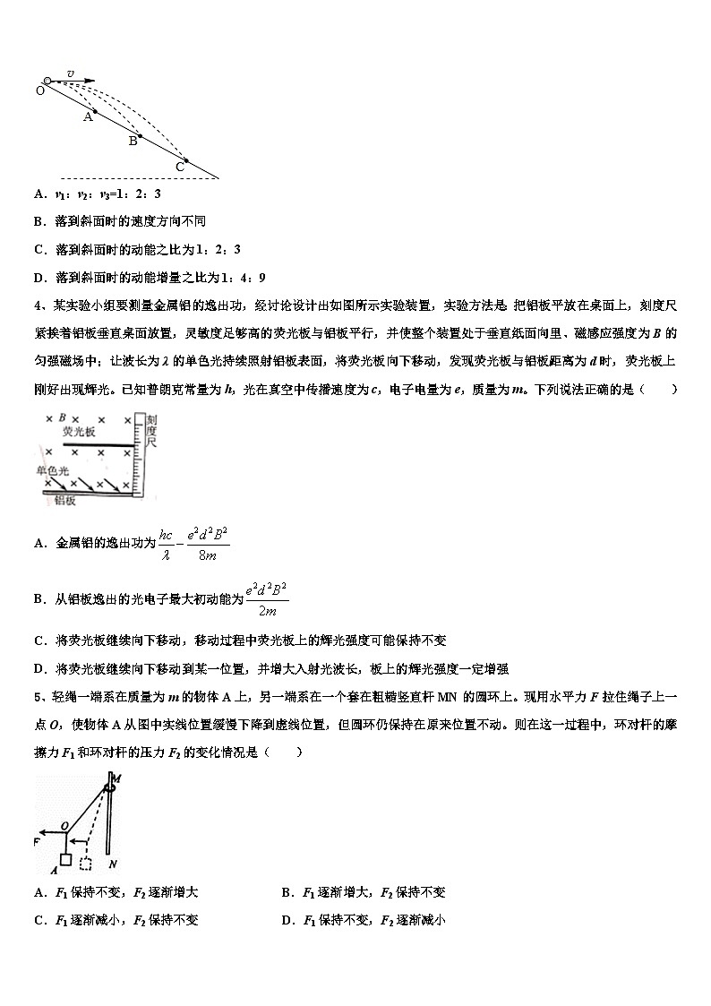 2026届新疆北京师范大学克拉玛依附属学校高三第六次模拟考试物理试卷含解析(1)第2页