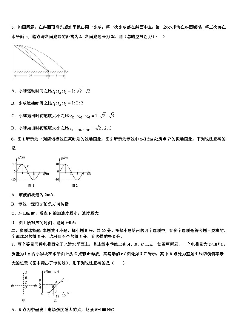 2026届新疆沙雅县第二中学高三六校第一次联考物理试卷含解析第2页
