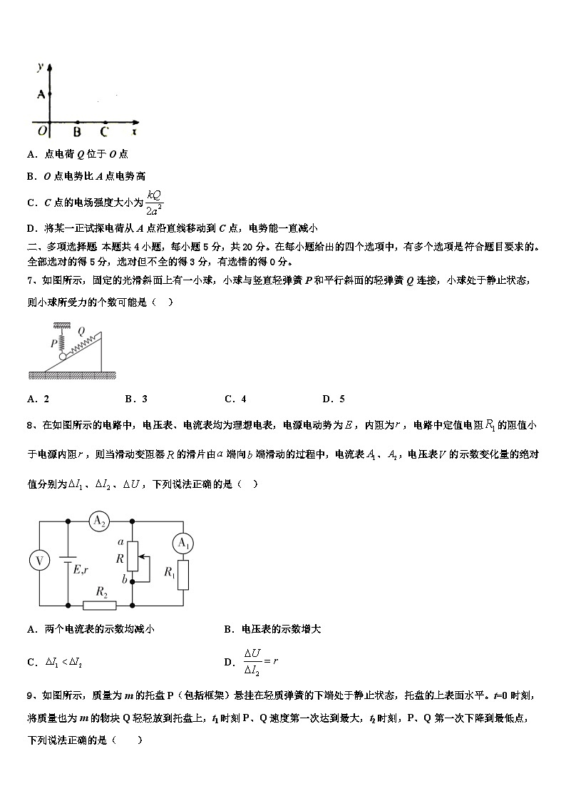 2026届忻州市重点中学高三第一次调研测试物理试卷含解析第3页