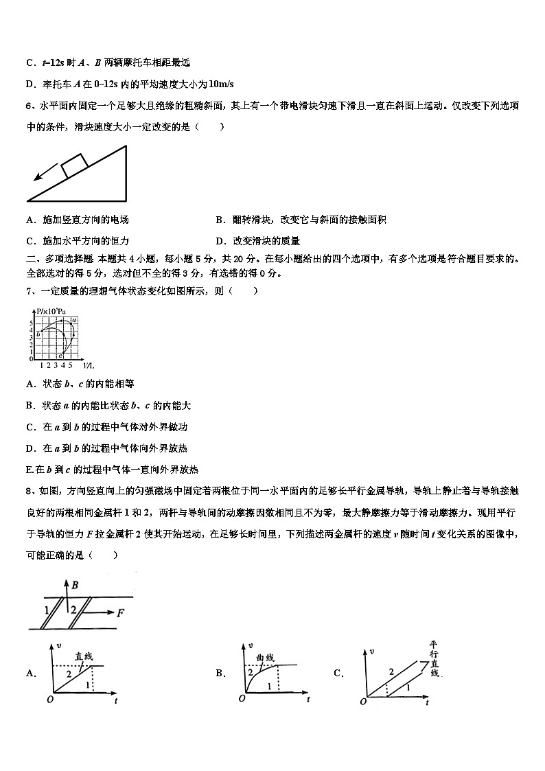 2026届湘赣十四校（湖南省长郡中学高三第六次模拟考试物理试卷含解析第3页