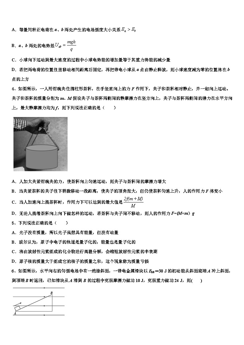 2026届锡林郭勒市重点中学高三下学期联合考试物理试题含解析第2页