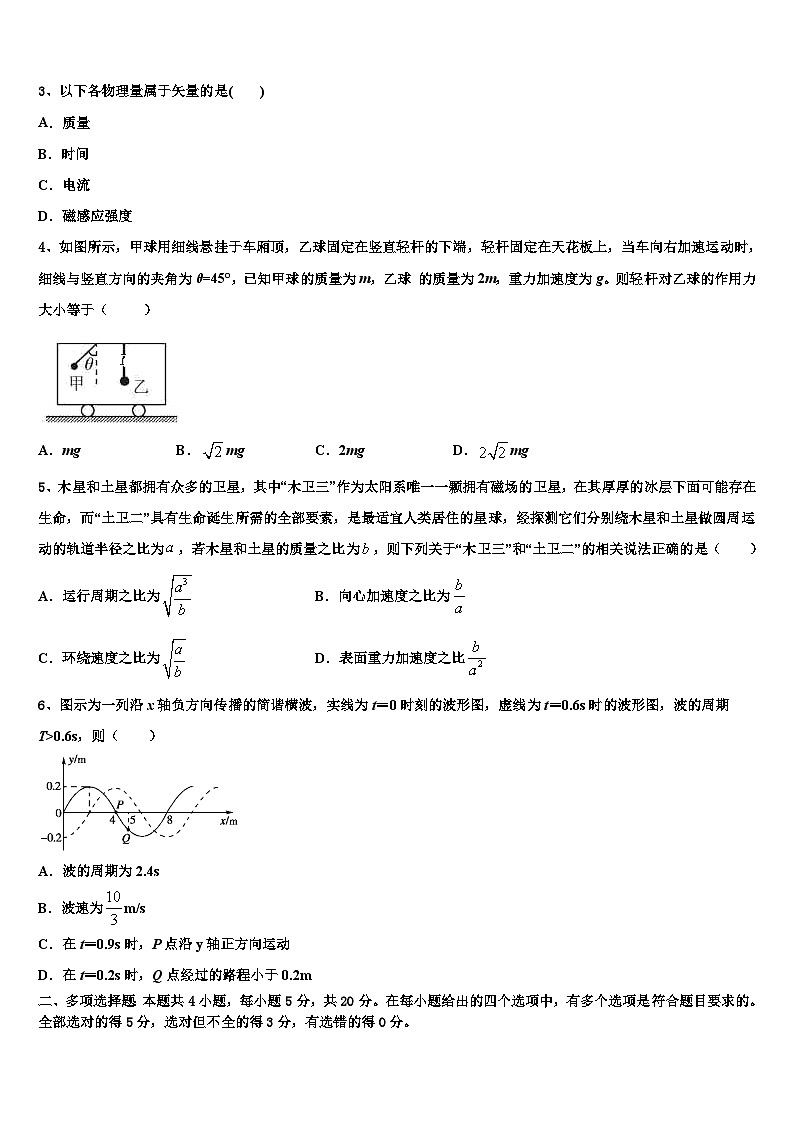 2026届西藏日喀则市南木林中学高三考前热身物理试卷含解析第2页