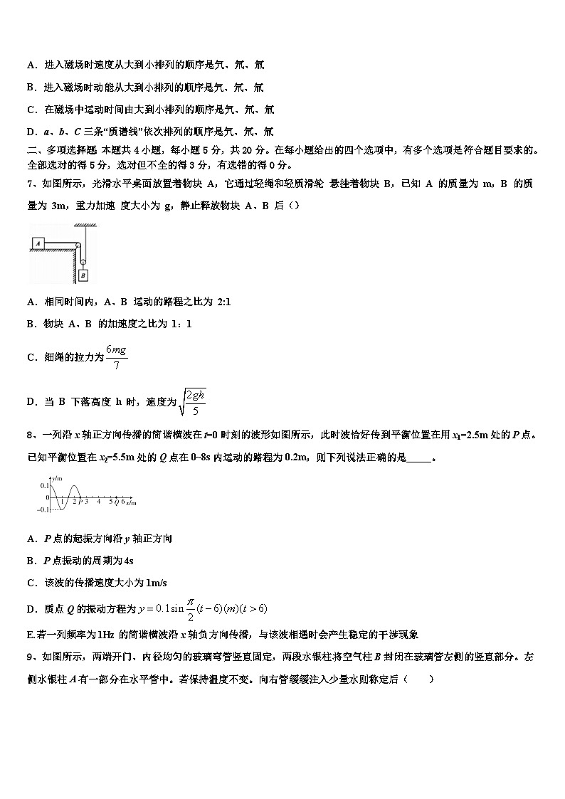 2026届西藏拉萨市那曲二中高三冲刺模拟物理试卷含解析第3页