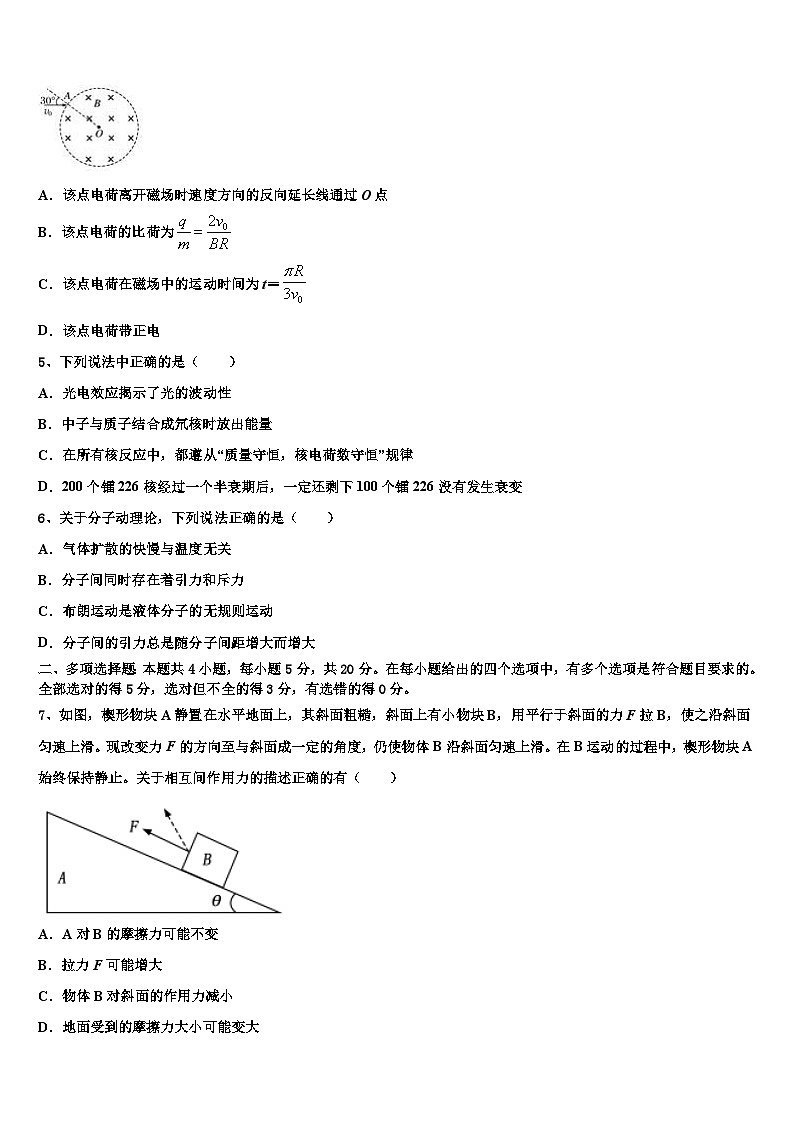2026届西藏拉萨那曲二中高三第三次模拟考试物理试卷含解析第2页