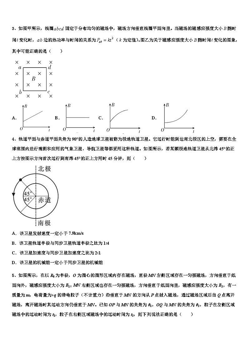 2026届武汉外国语学校高三第三次测评物理试卷含解析第2页