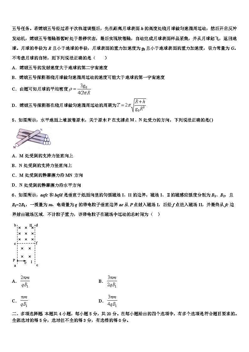 2026届西藏日喀则区第一高级中学高三第二次调研物理试卷含解析第2页