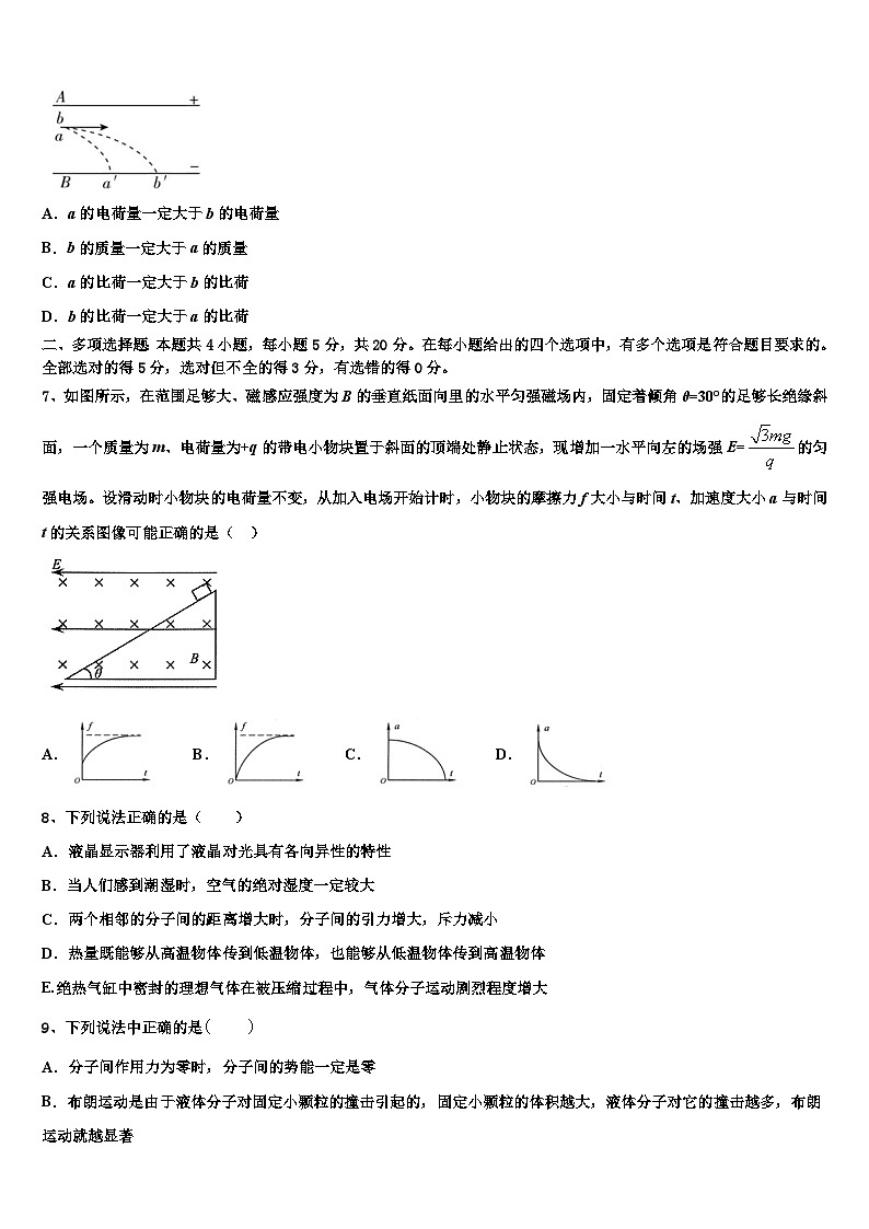 2026届西藏林芝市一中高三下学期第五次调研考试物理试题含解析第3页