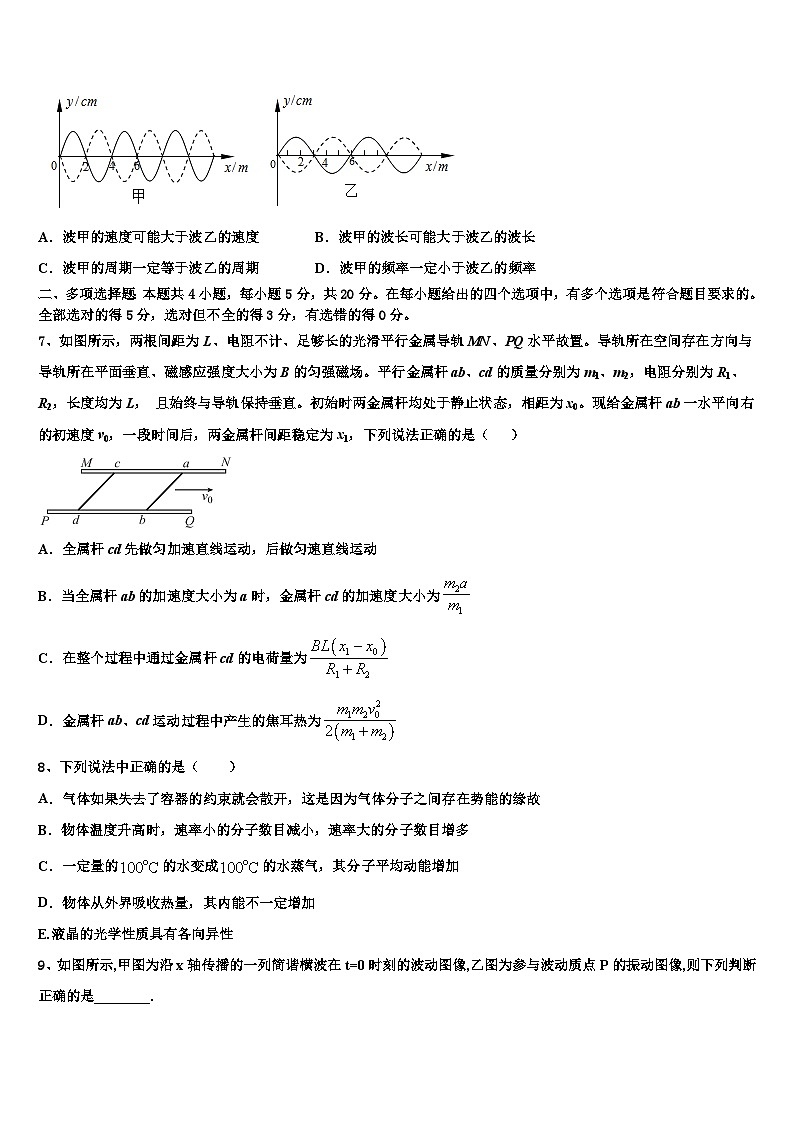 2026届铜陵市第一中学高三第二次诊断性检测物理试卷含解析第3页