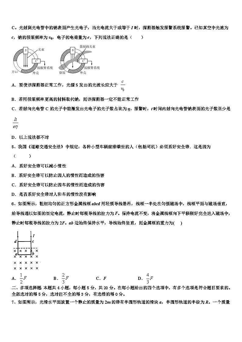 2026届天津市第四十三中学高三压轴卷物理试卷含解析第2页
