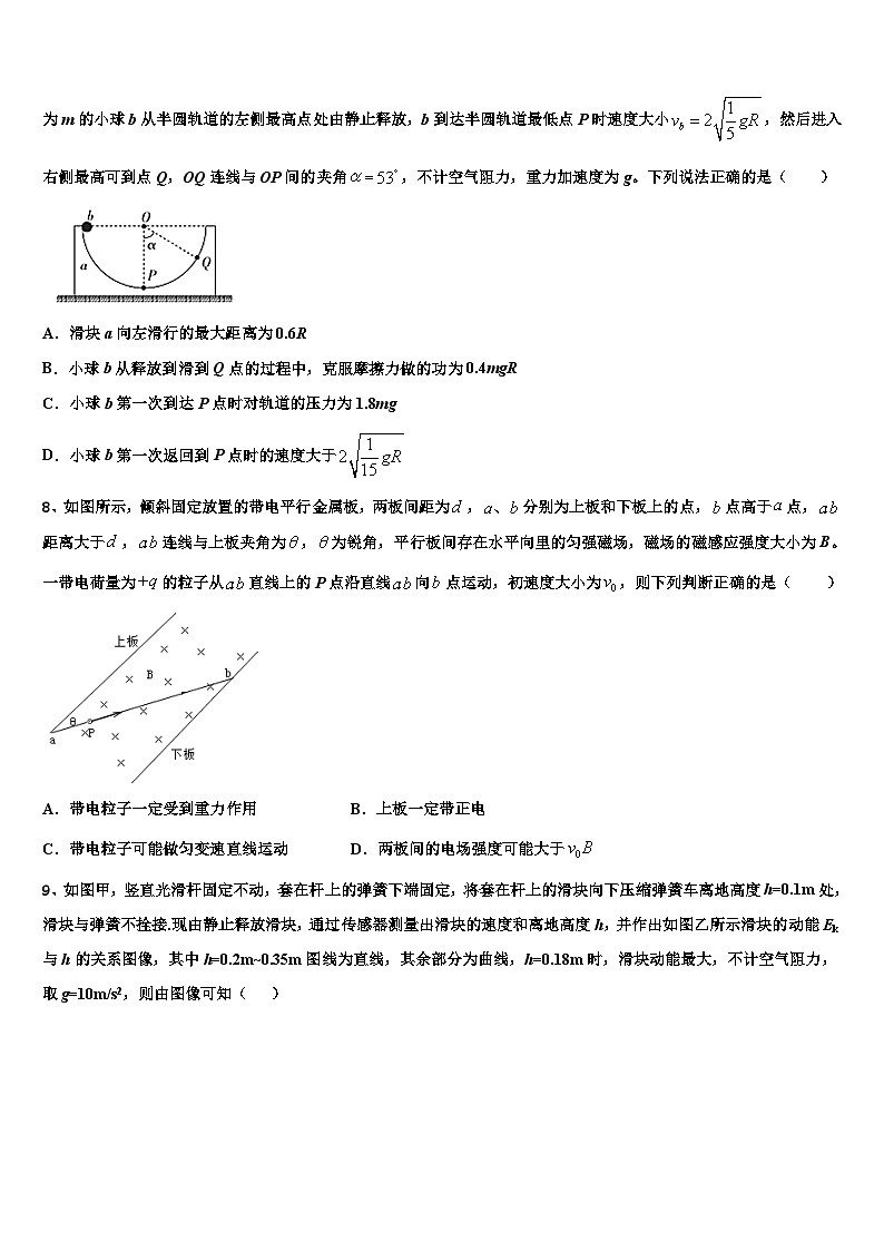 2026届天津市第四十三中学高三压轴卷物理试卷含解析第3页
