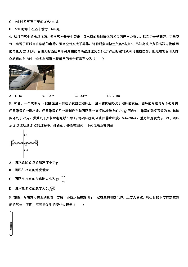 2026届天津市第四中学高三（最后冲刺）物理试卷含解析第2页