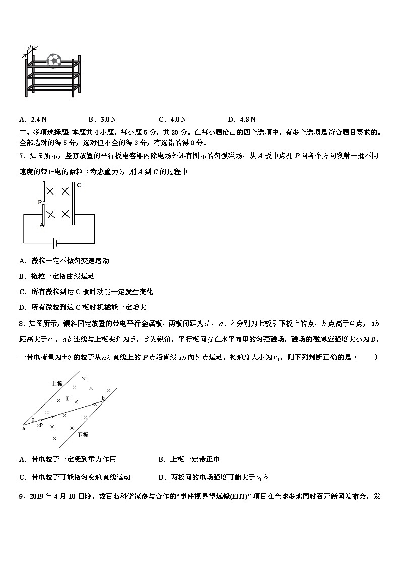 2026届天津市静海区重点中学高三下学期第六次检测物理试卷含解析第3页