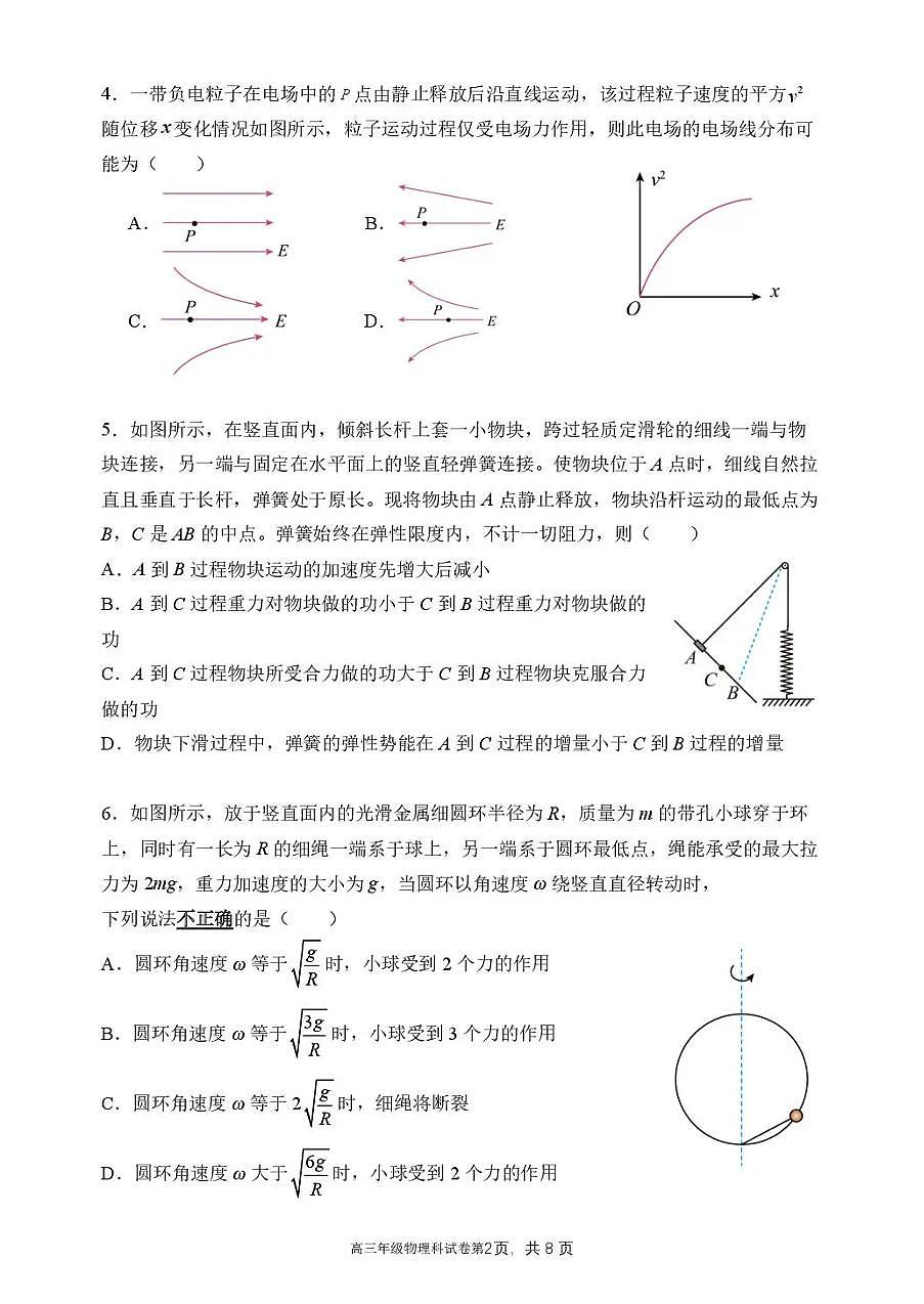 东北育才学校2025-2026学年高三下学期第六次模拟考试 物理第2页