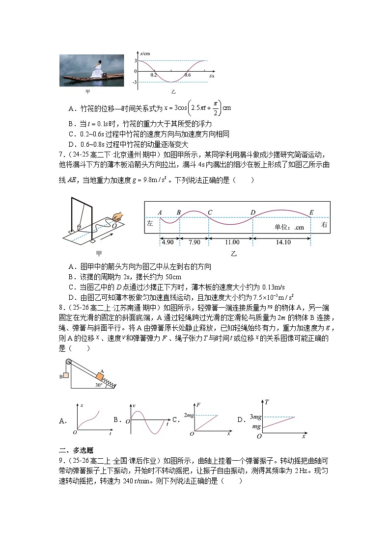 第二章《机械振动》培优章末练习—2025-2026学年高中物理人教版选修第一册第2页