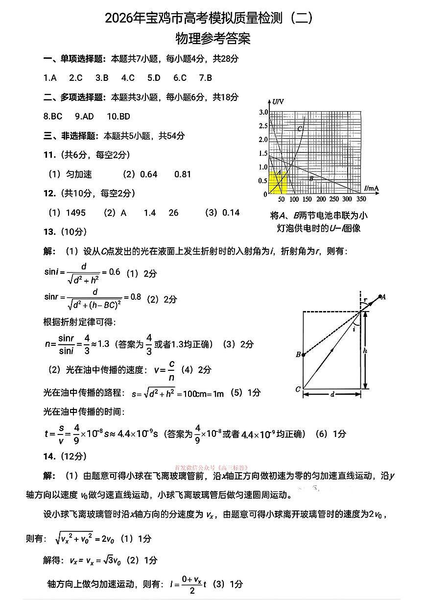 物理答案第1页