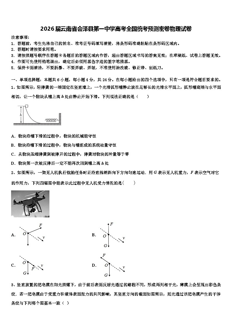2026届云南省会泽县第一中学高考全国统考预测密卷物理试卷含解析第1页
