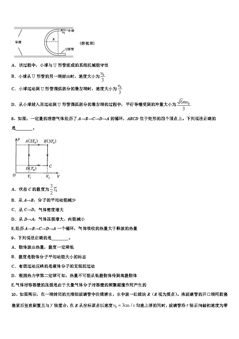 2026届云南省江城县第一中学高考物理全真模拟密押卷含解析第3页