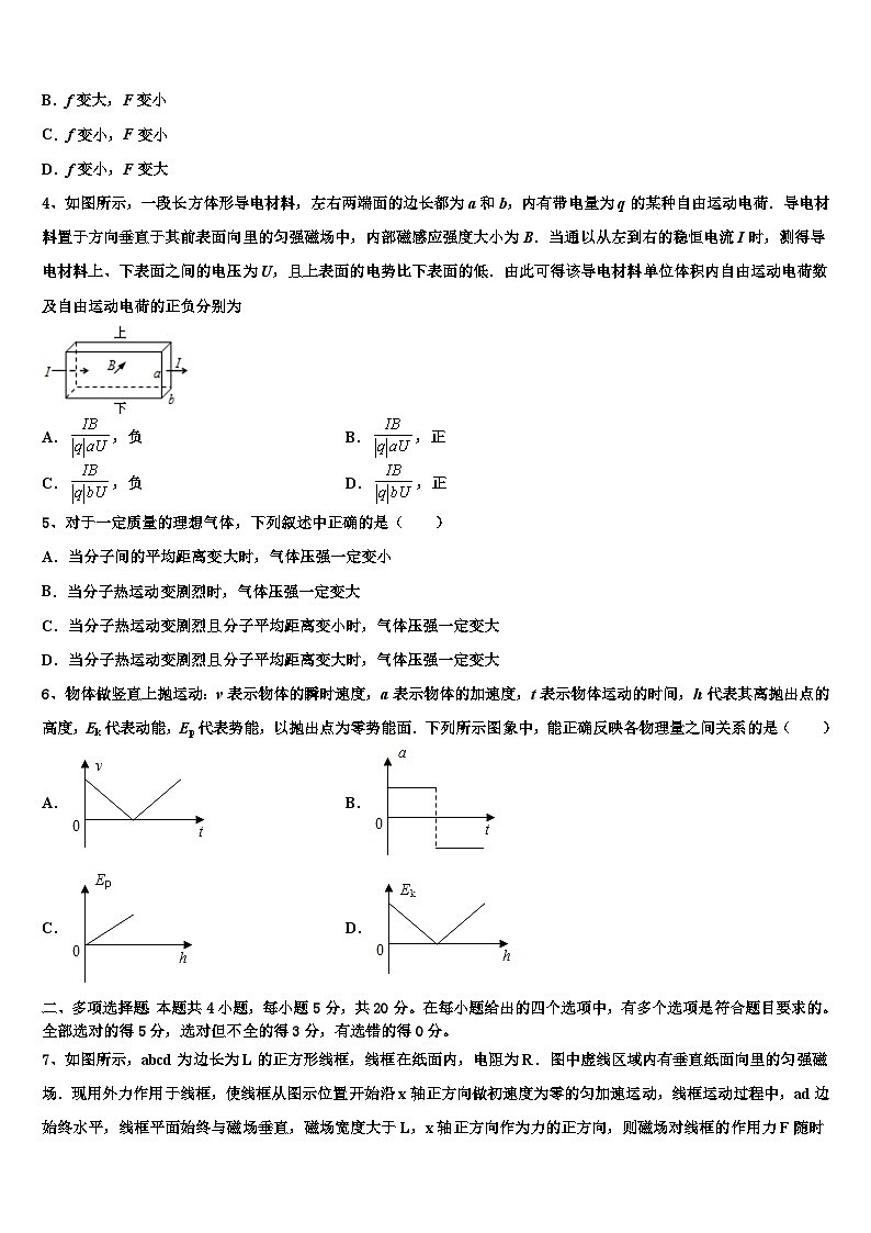2026届云南省昆明黄冈实验学校高考物理五模试卷含解析第2页
