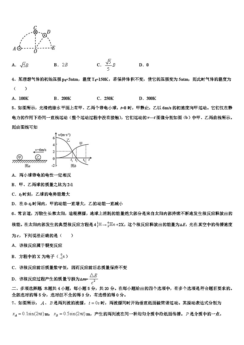 2026届云南省昆明市官渡区第一中学高考适应性考试物理试卷含解析第2页