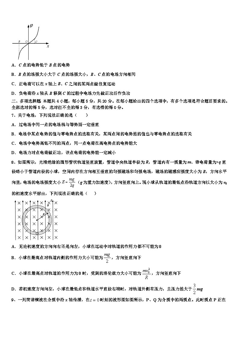 2026届云南省昆明市禄劝县第一中学高考冲刺押题（最后一卷）物理试卷含解析第3页