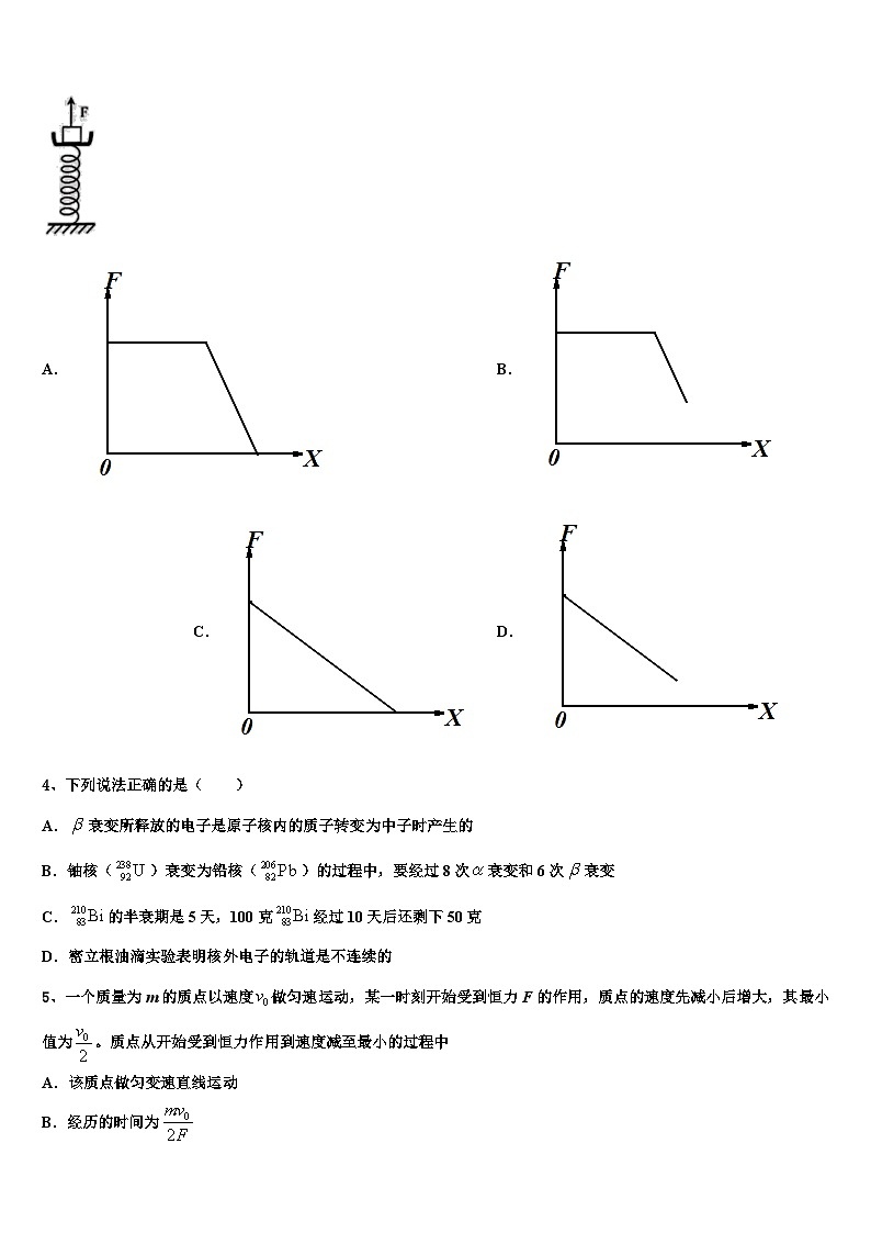2026届云南省昆明市嵩明一中高考物理全真模拟密押卷含解析第2页