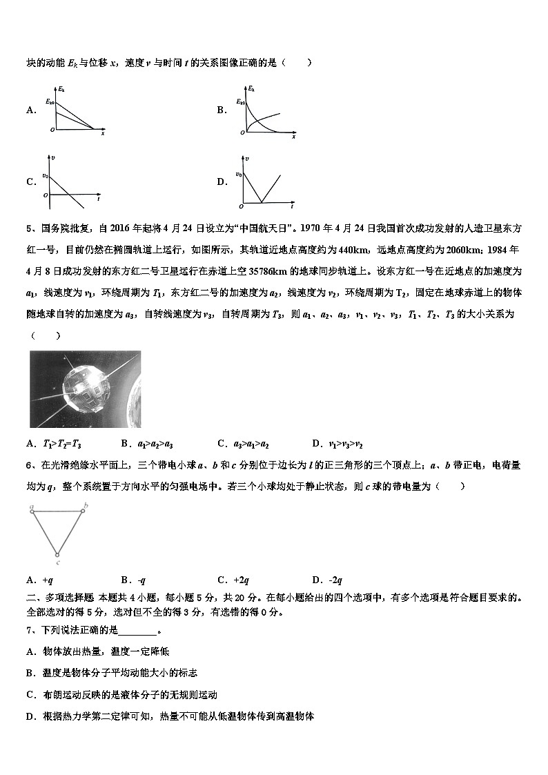 2026届云南省会曲靖市会泽县第一中学高考全国统考预测密卷物理试卷含解析第2页