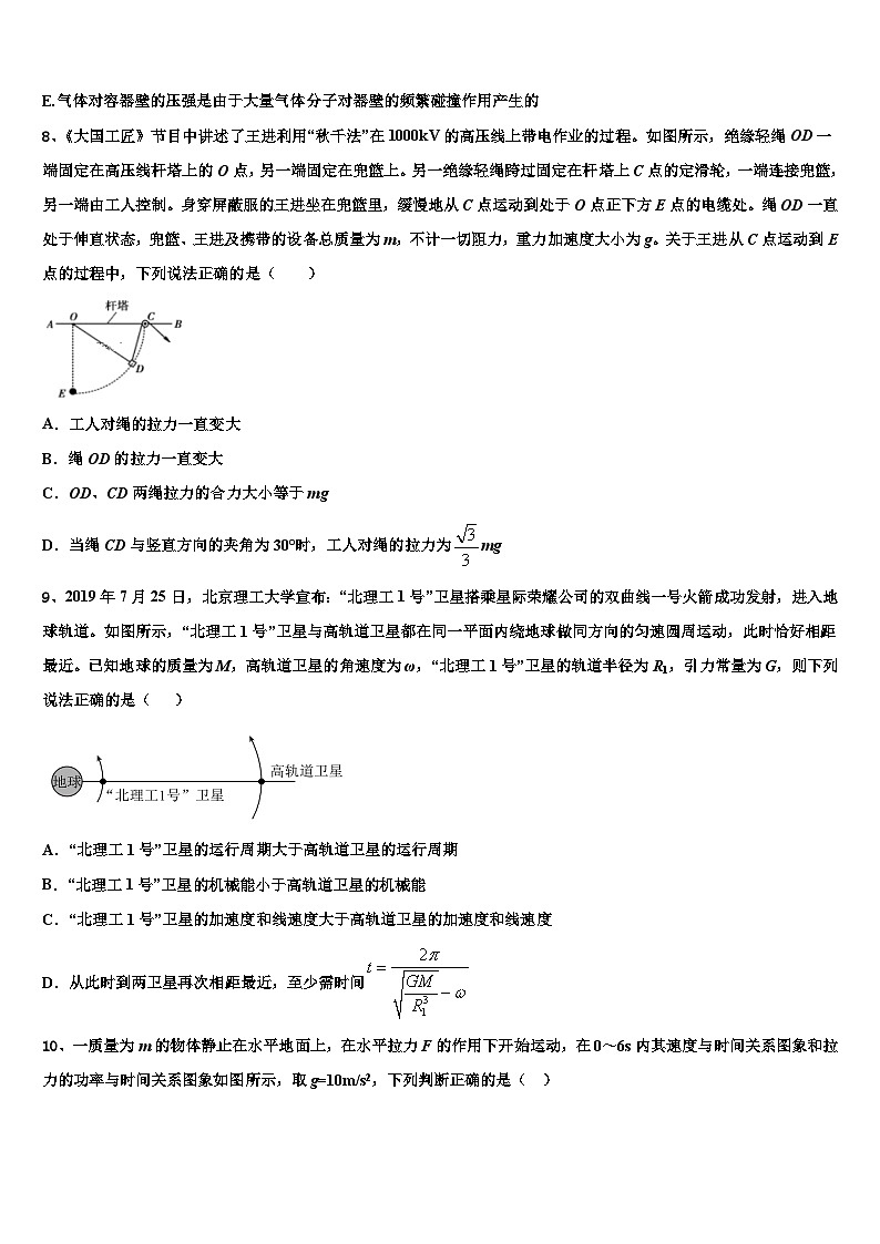 2026届云南省会曲靖市会泽县第一中学高考全国统考预测密卷物理试卷含解析第3页
