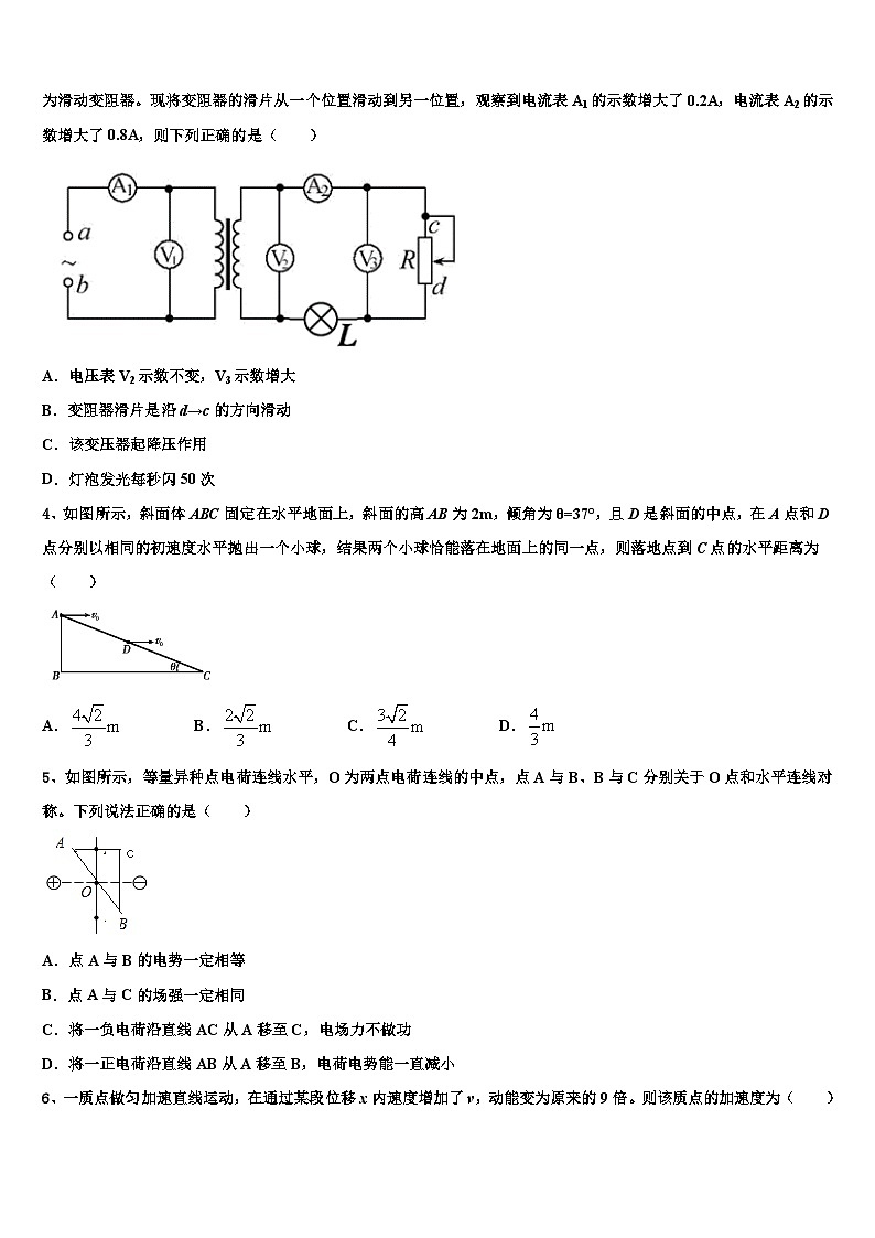 2026届云南省会曲靖市会泽县第一中学高考物理必刷试卷含解析第2页