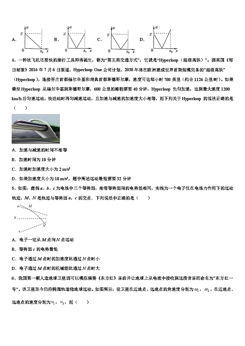 2026届云南省临沧市临翔区元江民族中学高考物理必刷试卷含解析第2页