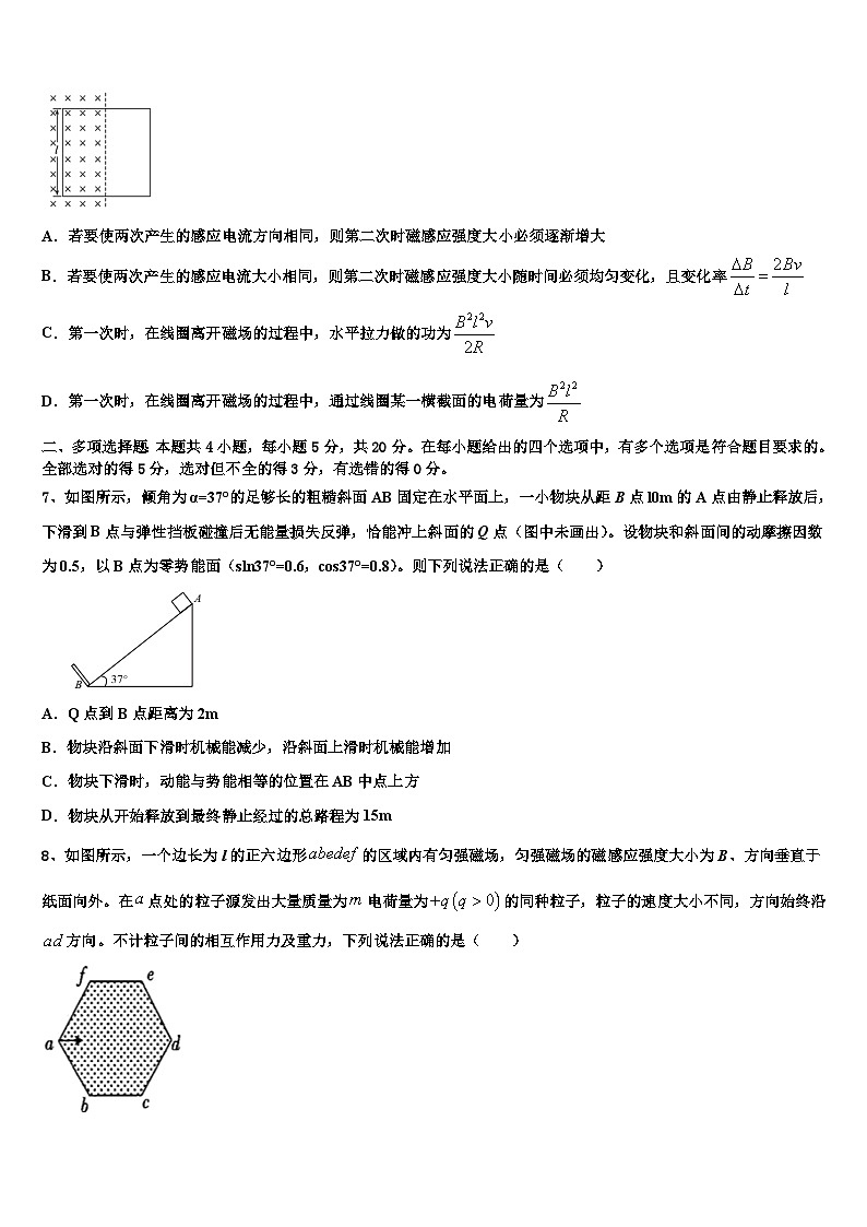 2026届云南省隆阳区二中高考全国统考预测密卷物理试卷含解析第3页