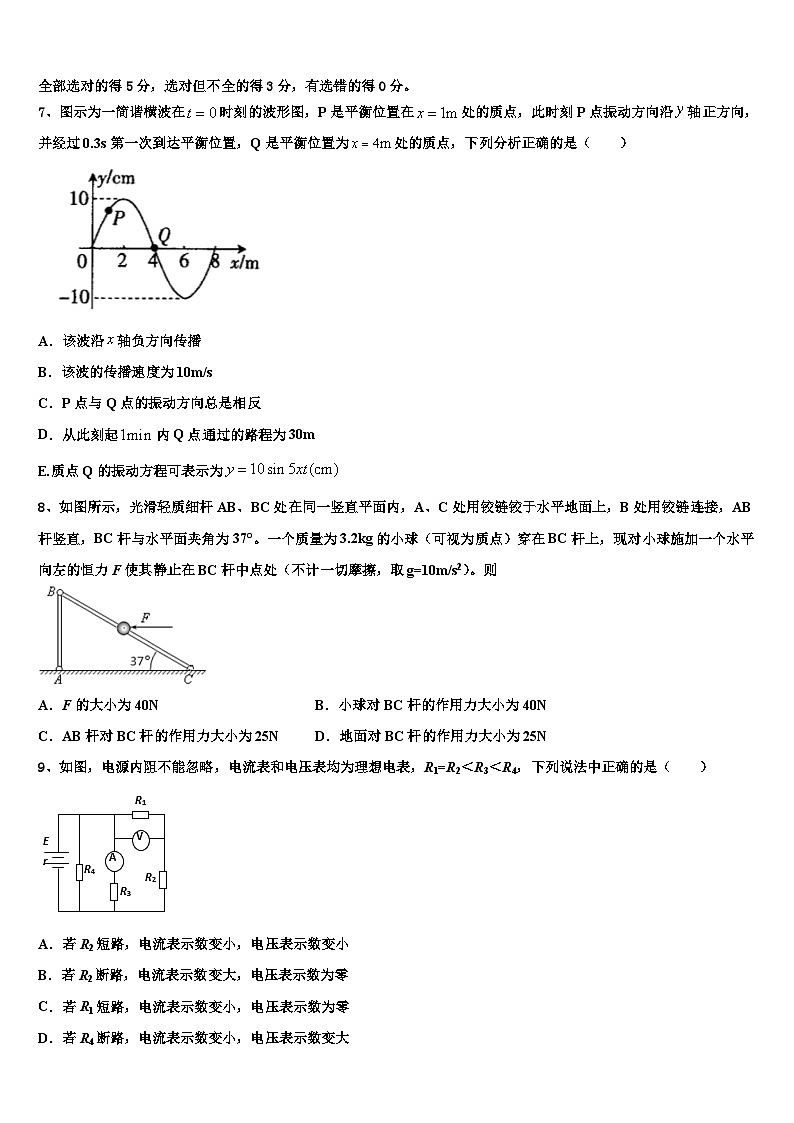 2026届云南省马关县第二中学高考冲刺押题（最后一卷）物理试卷含解析第3页