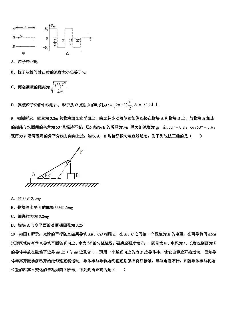 2026届云南省屏边县第一中学高考仿真卷物理试卷含解析第3页
