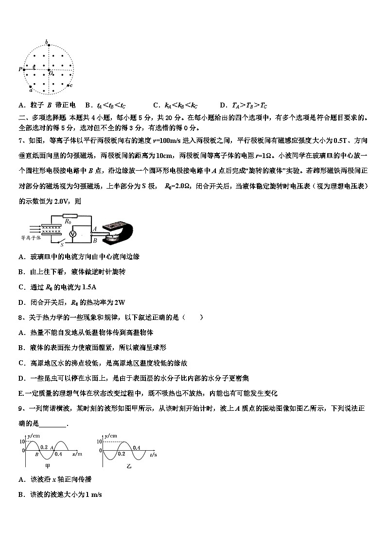 2026届云南省重点中学高考物理全真模拟密押卷含解析第3页