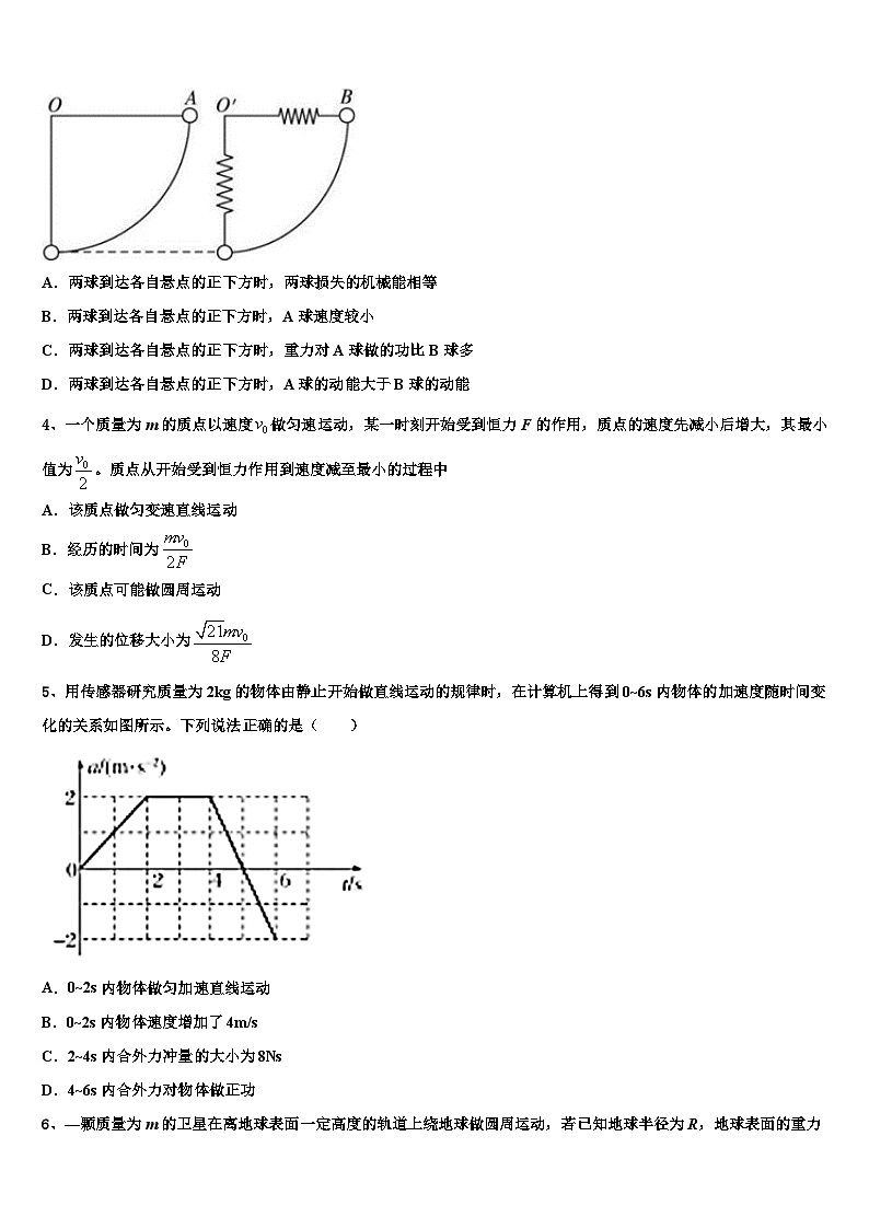 2026届云南师大附中高考临考冲刺物理试卷含解析第2页