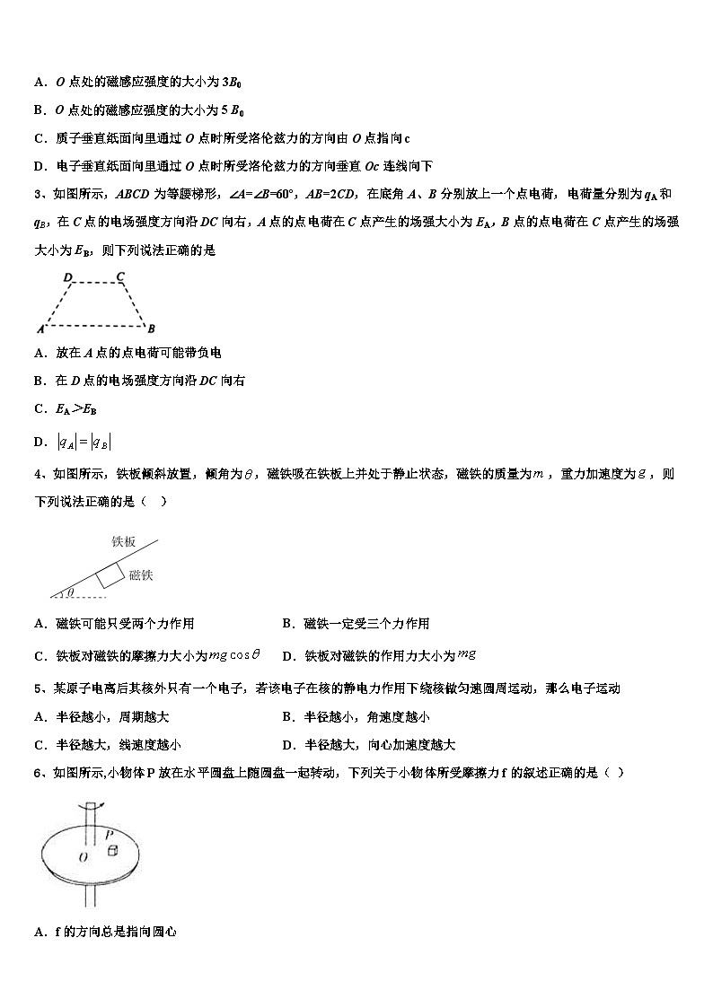 2026届云南省玉溪市元江民中高考冲刺物理模拟试题含解析第2页